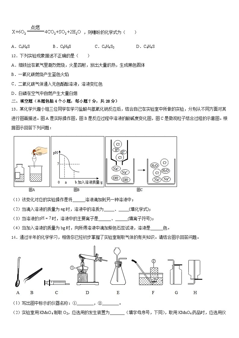 广东省揭阳市空港经济区2023-2024学年化学九上期末达标检测试题含答案第3页