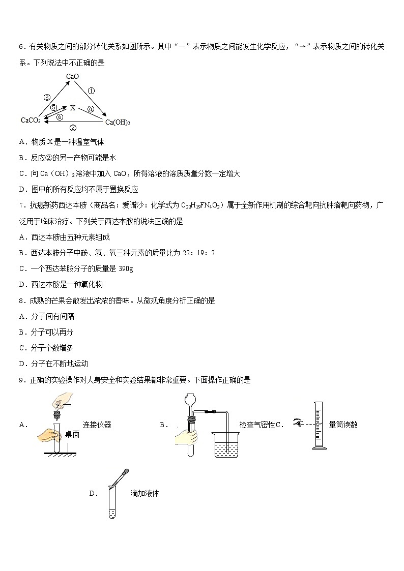 广东省梅州大埔县联考2023-2024学年化学九上期末达标测试试题含答案第2页
