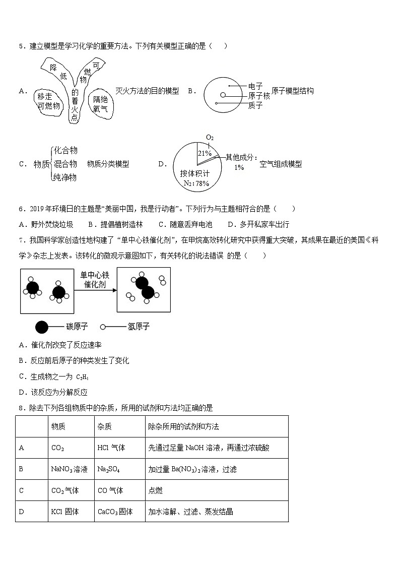 广东省深圳市福田区北环中学2023-2024学年化学九年级第一学期期末经典试题含答案第2页