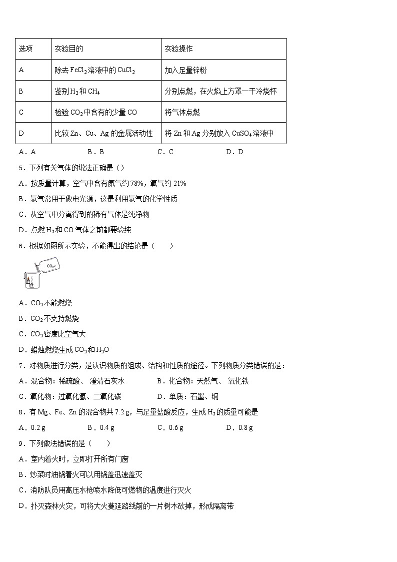 张掖市重点中学2023-2024学年九上化学期末达标测试试题含答案第2页