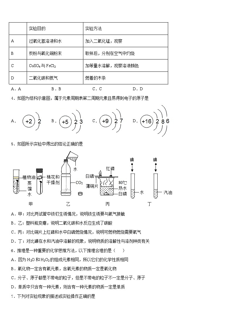 江苏省句容市华阳片区2023-2024学年化学九上期末复习检测试题含答案第2页