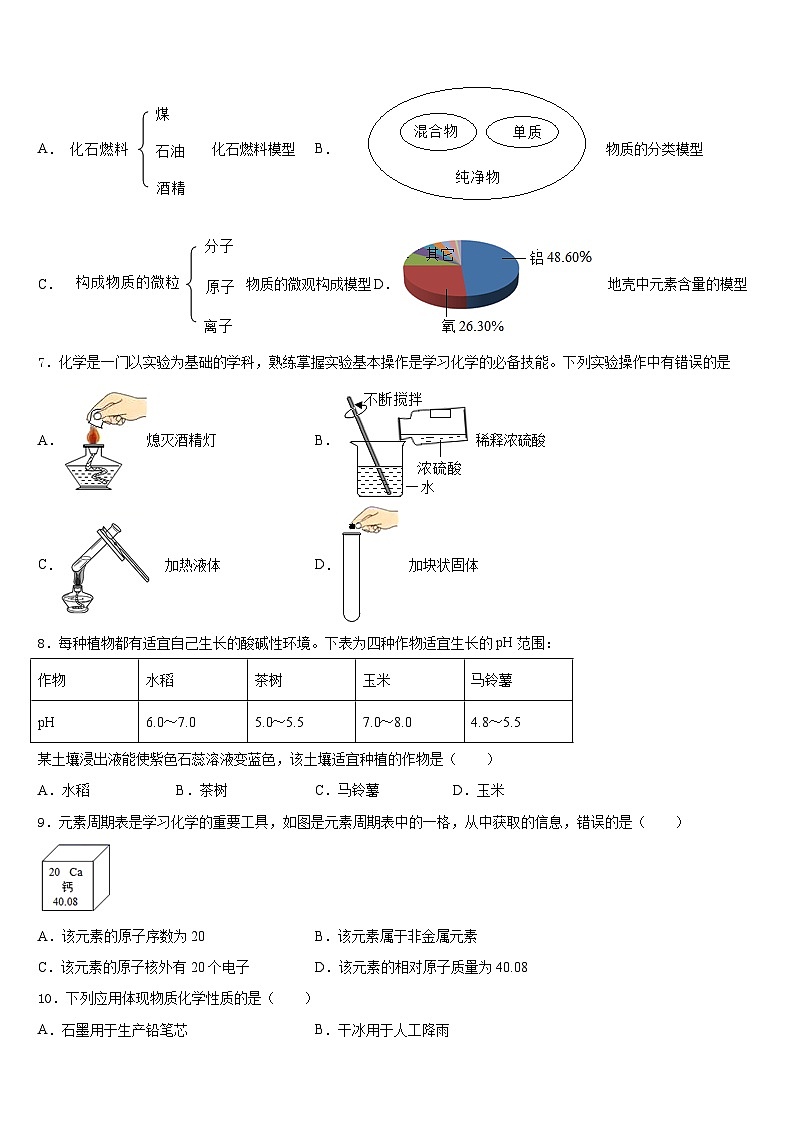 江苏省泰兴市黄桥中学2023-2024学年化学九上期末质量检测模拟试题含答案第2页
