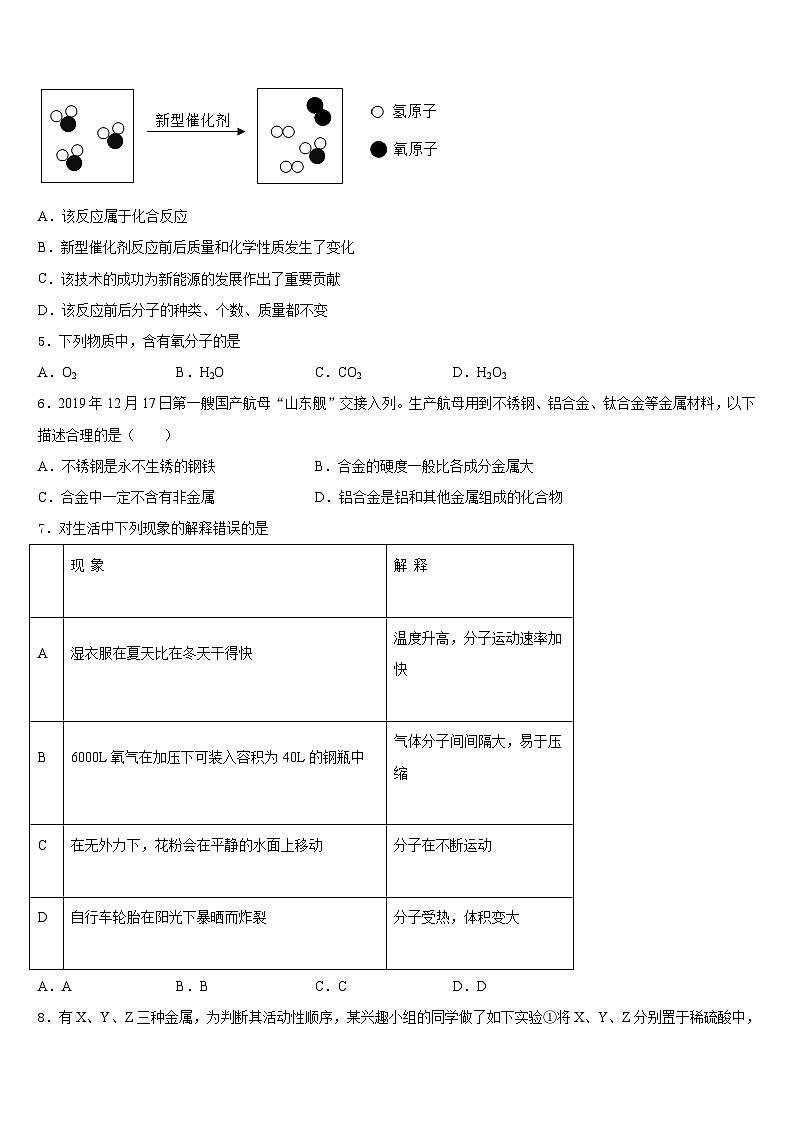 江西省抚州市金溪县2023-2024学年九上化学期末经典模拟试题含答案第2页