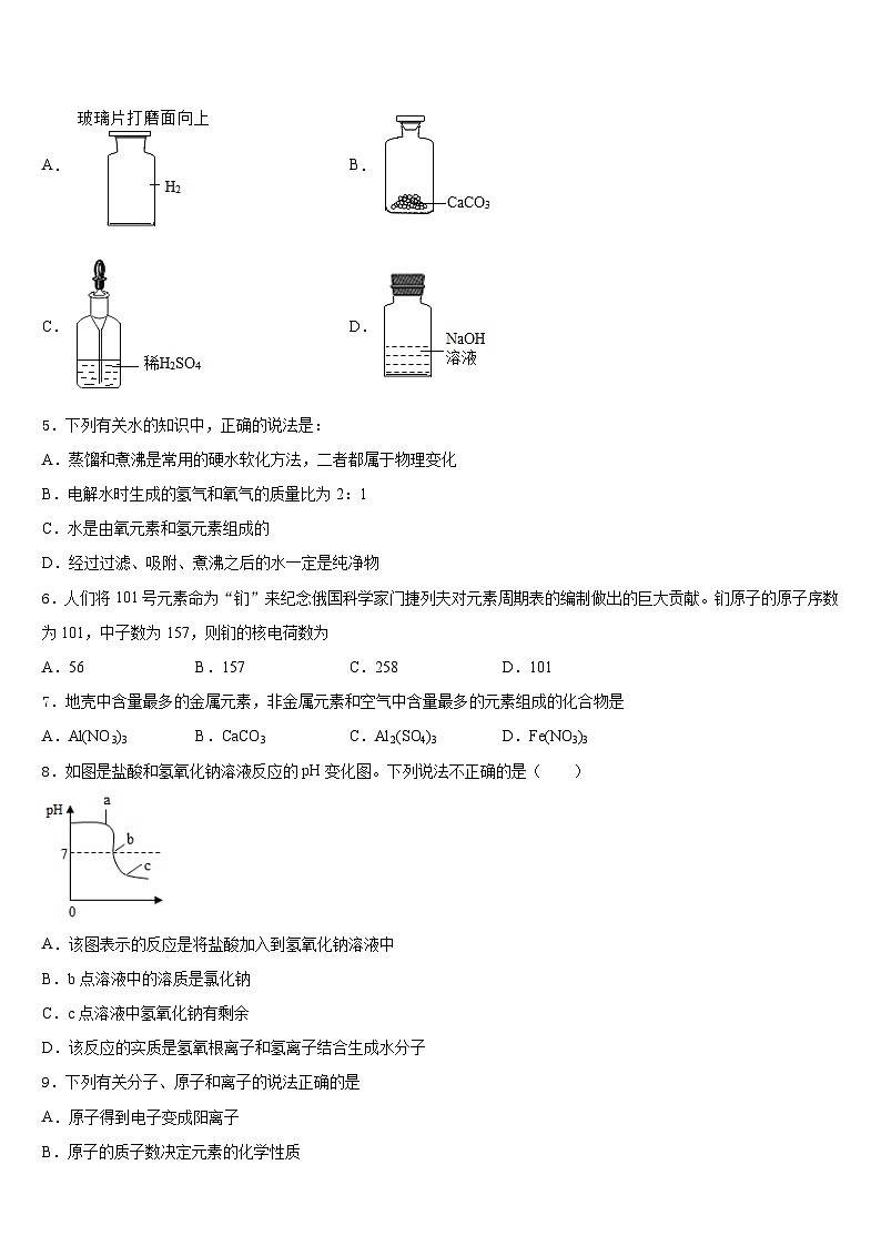 沧州市重点中学2023-2024学年化学九年级第一学期期末复习检测模拟试题含答案第2页