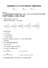 湖北省鄂州地区2023-2024学年九年级化学第一学期期末考试试题含答案