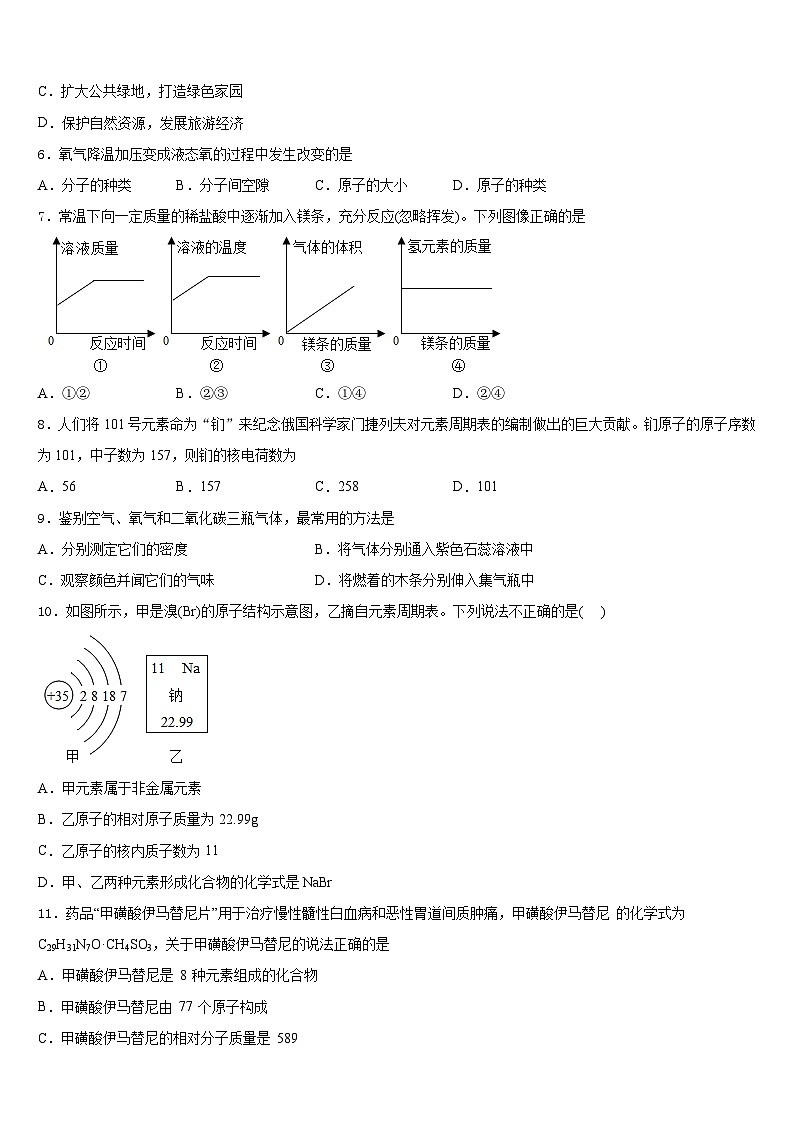 湖北省黄冈市红安县2023-2024学年化学九上期末学业质量监测模拟试题含答案第2页