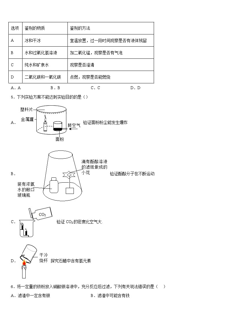 福建省东山县2023-2024学年九上化学期末考试试题含答案第2页