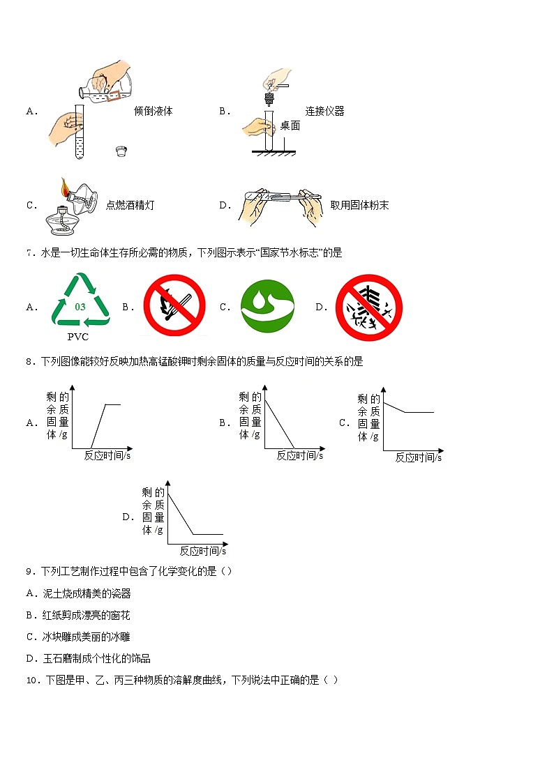 盘锦市重点中学2023-2024学年九年级化学第一学期期末质量检测模拟试题含答案第2页