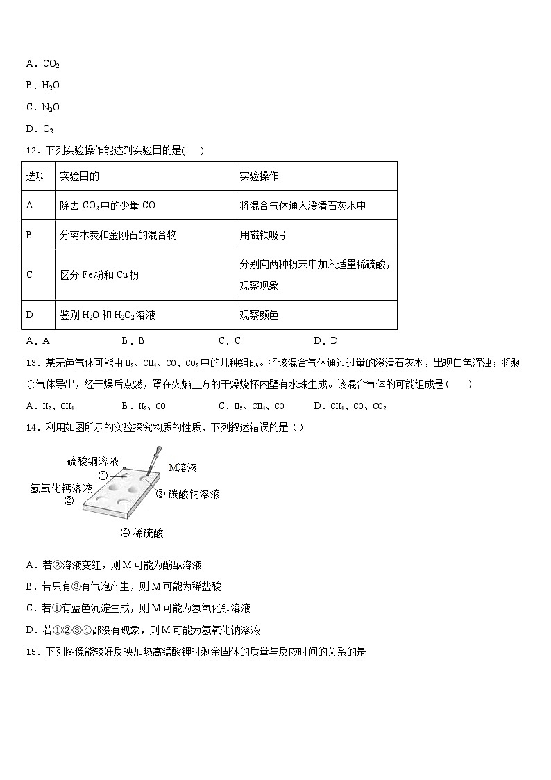 福建省厦门市思明区大同中学2023-2024学年化学九年级第一学期期末联考模拟试题含答案第3页
