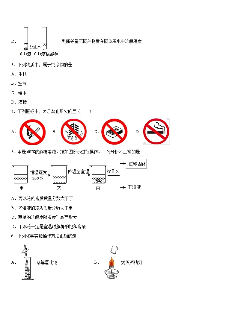 陕西省宝鸡市重点2023-2024学年化学九年级第一学期期末调研试题含答案第2页