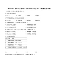 2022-2023学年江苏省镇江市丹阳市九年级（上）期末化学试卷（含详细答案解析）