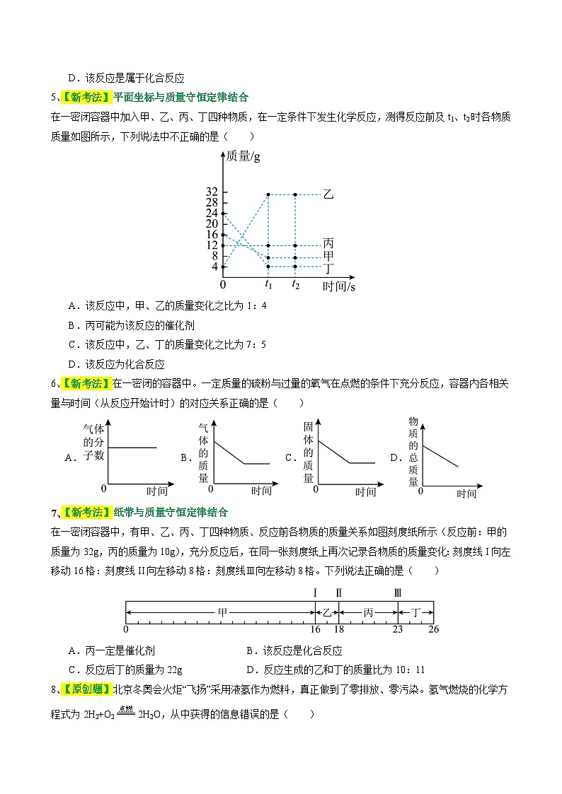 专题02 质量守恒定律 化学方程式(测试)(原卷版)第2页
