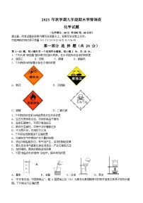 江苏省泰州市泰兴市2023-2024学年九年级上学期期末化学试题