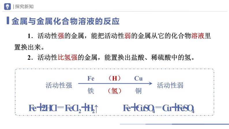 人教版化学九年级下册 8.2-2金属的化学性质（第2课时） 教学课件06