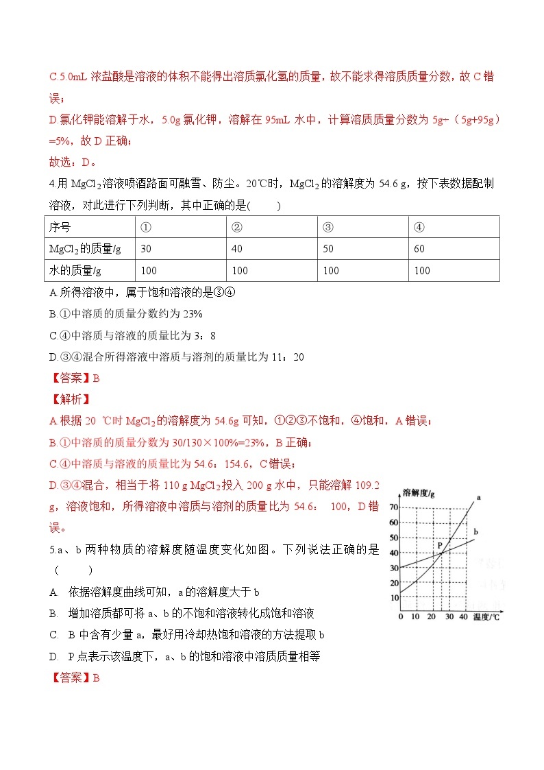 人教版化学九年级下册9.3《溶液的浓度》课件+教案+导学案+分层练习（含答案解析）02