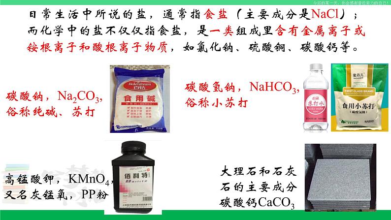 人教版九年级化学下册同步优质课件 第十一单元 课题1 生活中常见的盐(1)02