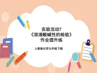 人教版化学九年级下册 实验活动7《溶液酸碱性的检验》作业提升练 课件