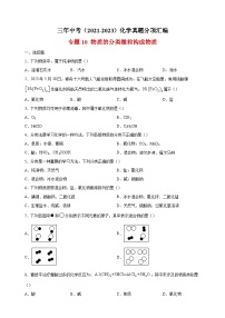 专题10 物质的分类 微粒构成物质-三年中考（2021-2023）化学真题分项汇编（全国通用）
