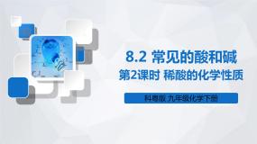 科粤版九年级化学下册 第八章 常见的酸、碱、盐第二课时 稀酸的化学性质（课件）
