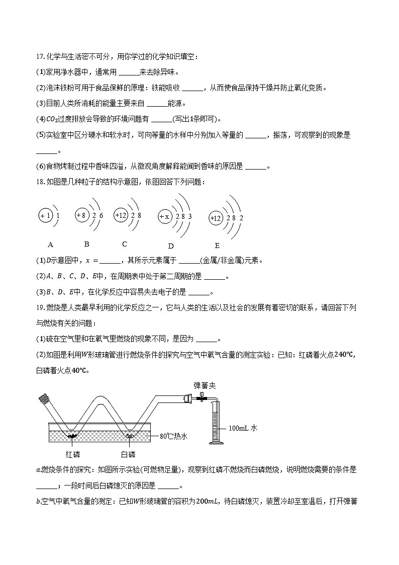 2023-2024学年吉林省辽源市东辽县九年级(上)期末化学试卷(含解析)第3页