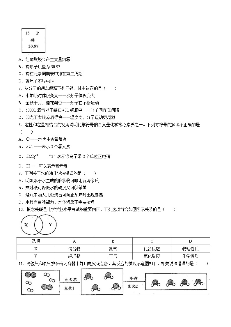 85， 安徽省阜阳市临泉县鲖城镇中心学校2023-2024学年九年级上学期11月月考化学试卷()02