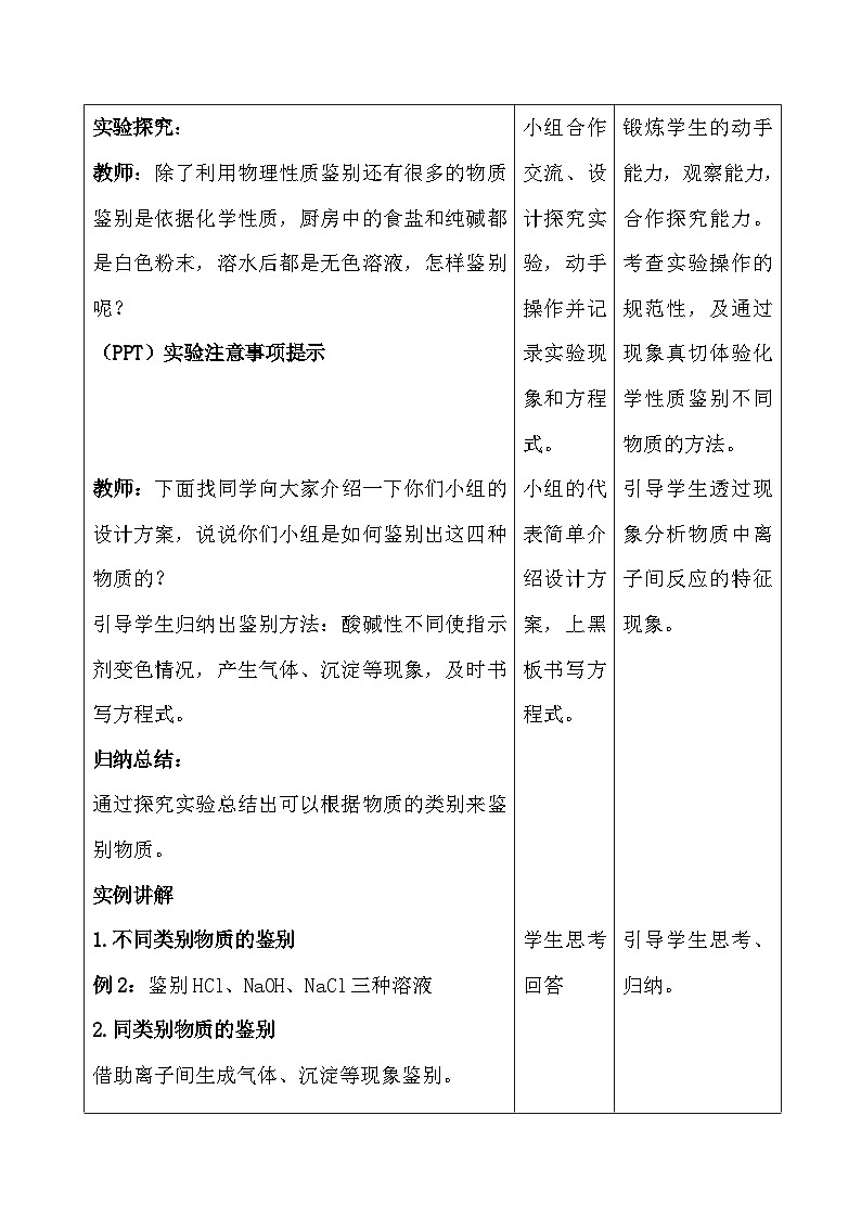 鲁教版化学九年级下册 第八单元 到实验室去:精盐… 教案03