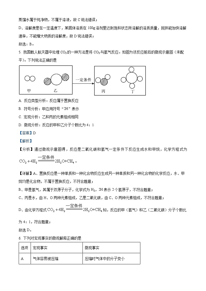 2023年四川省瀘州市天府中學(xué)中考模擬考試化學(xué)試題（二）第3頁
