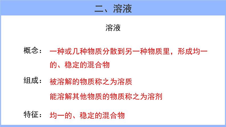 人教版化学九年级下册 9.1溶液的形成(1)课件07