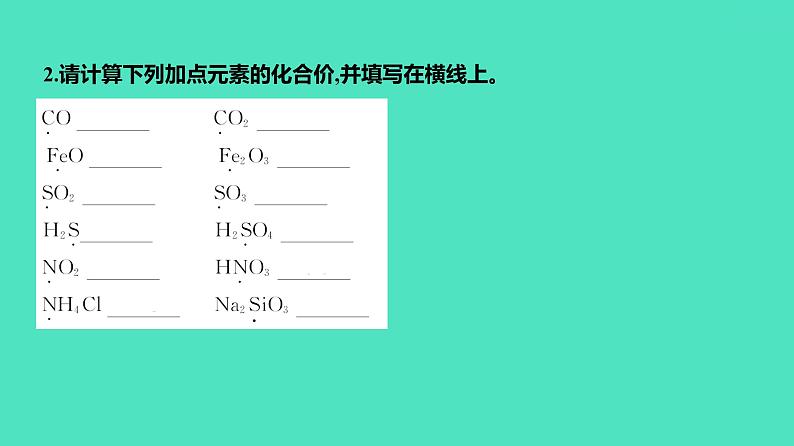 2023-2024 中考化学复习 微专题四 化学用语 课件第4页