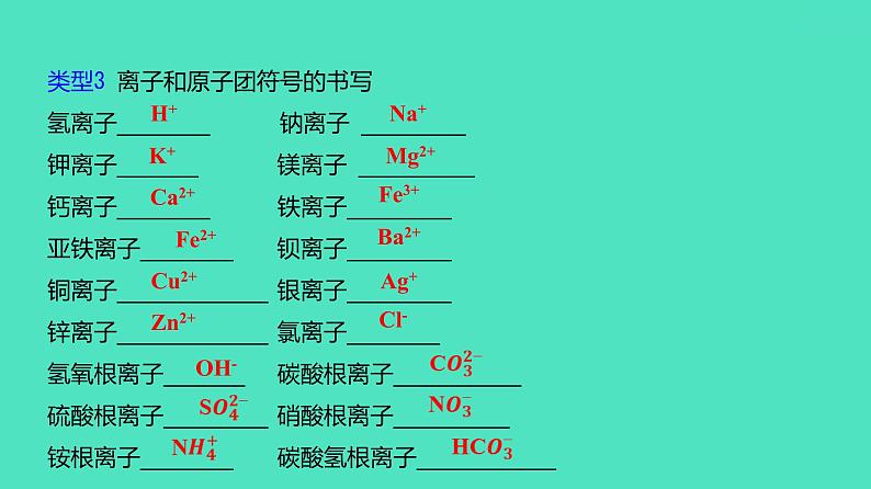 2023-2024 中考化学复习 微专题四 化学用语 课件第5页