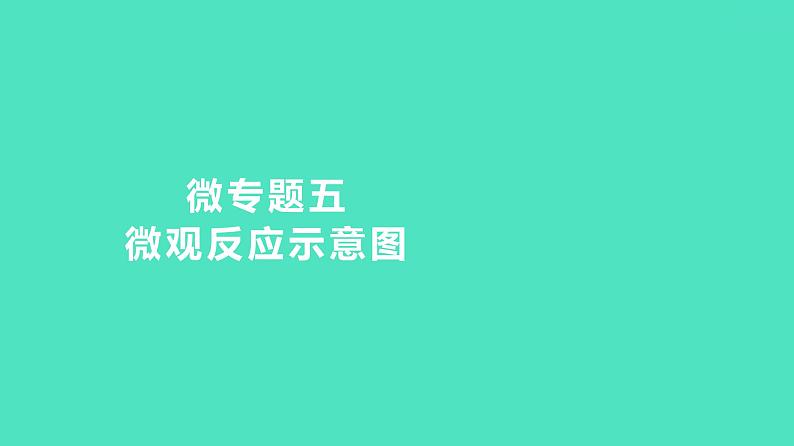 2023-2024 中考化学复习 微专题五 微观反应示意图 课件第1页