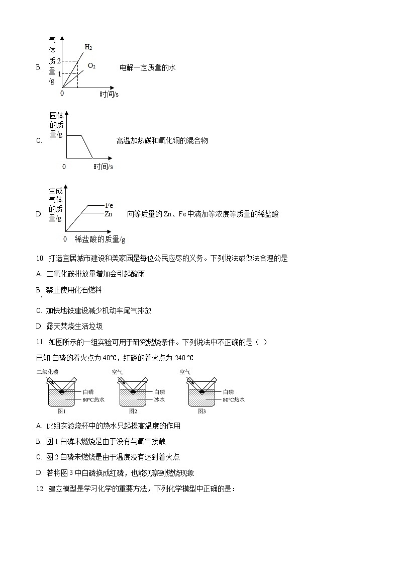 河南省洛阳市汝阳县2023-2024学年九年级上学期期末化学试卷 (原卷版+解析版)03