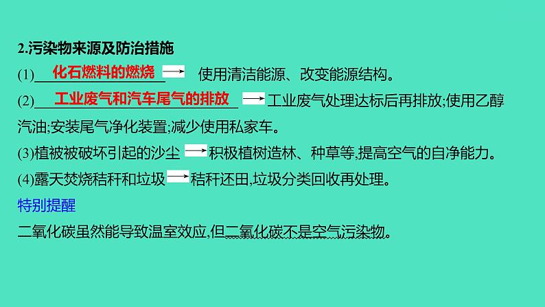 2024山东中考复习 人教版化学 基础知识复习 第三部分 第1讲 空气和氧气 课件第6页