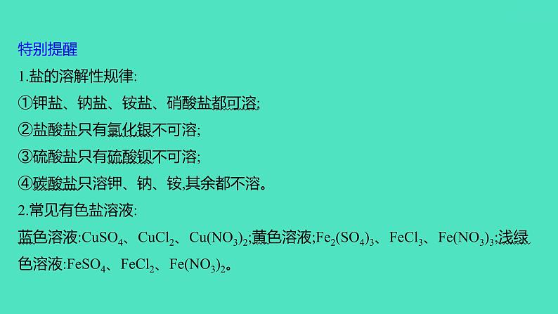 2024山东中考复习 人教版化学 基础知识复习 第三部分 第9讲 盐 化肥 课件04