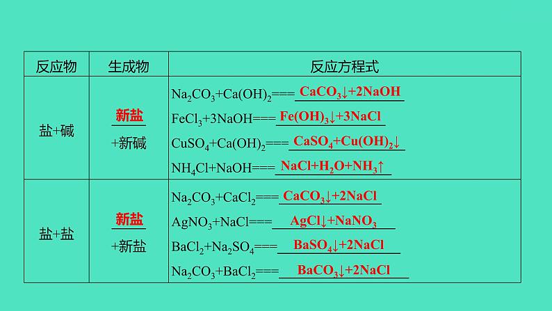 2024山东中考复习 人教版化学 基础知识复习 第三部分 第9讲 盐 化肥 课件07