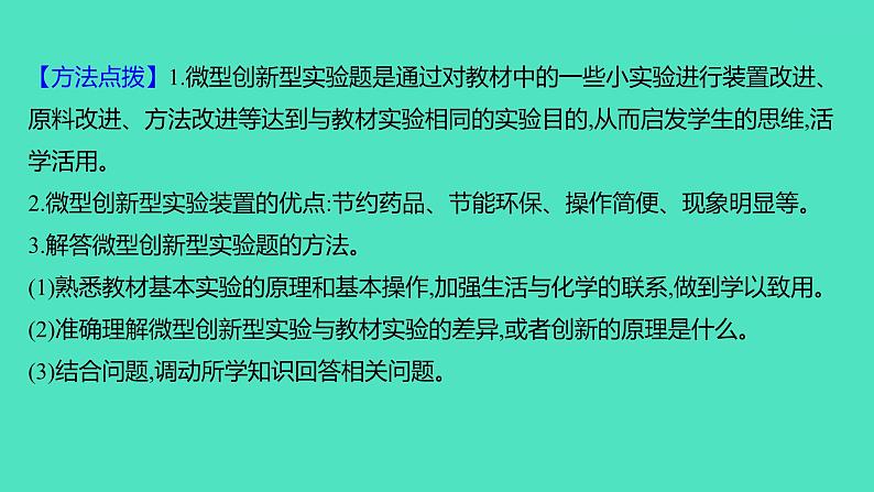2024山东中考复习 人教版化学 题型突破 题型十一 微型创新型实验题 课件第6页