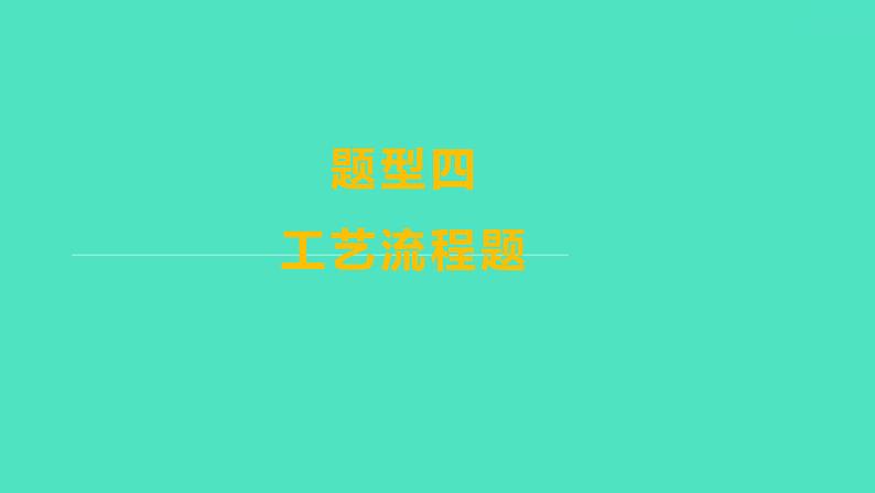 2024山东中考复习 人教版化学 题型突破 题型四 工艺流程题 课件01