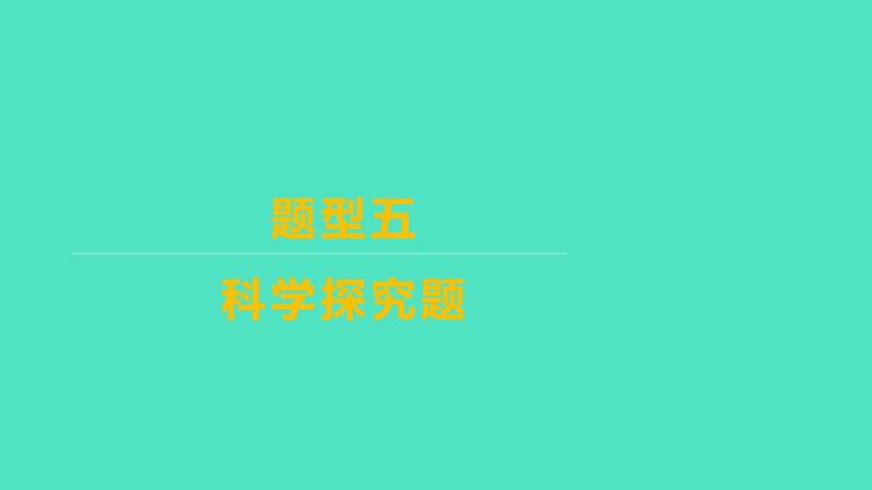 2024山东中考复习 人教版化学 题型突破 题型五　科学探究题 课件01