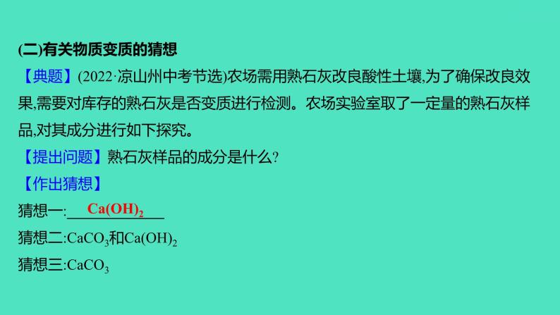 2024山东中考复习 人教版化学 题型突破 题型五　科学探究题 课件07