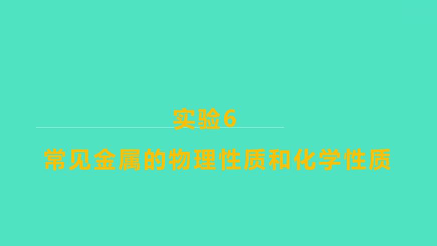 2024山東中考復(fù)習(xí) 人教版化學(xué) 基礎(chǔ)知識(shí)復(fù)習(xí) 實(shí)驗(yàn)6　常見金屬的物理性質(zhì)和化學(xué)性質(zhì) 課件第1頁