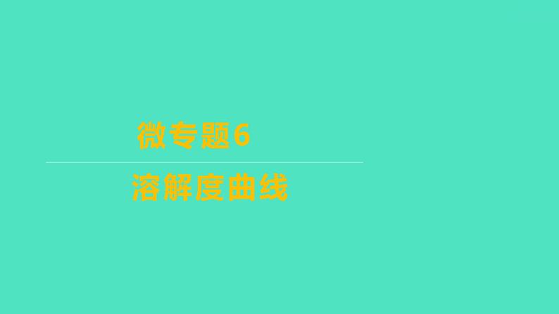 2024山东中考复习 人教版化学 考点研究 微专题6 溶解度曲线 课件01
