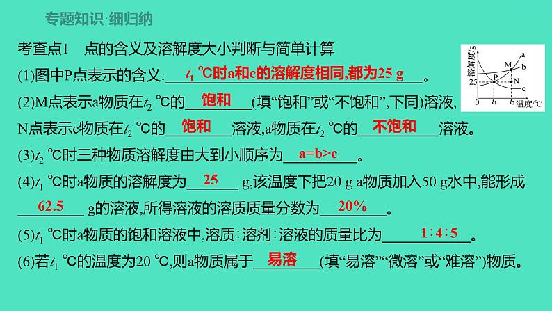 2024山东中考复习 人教版化学 考点研究 微专题6 溶解度曲线 课件02