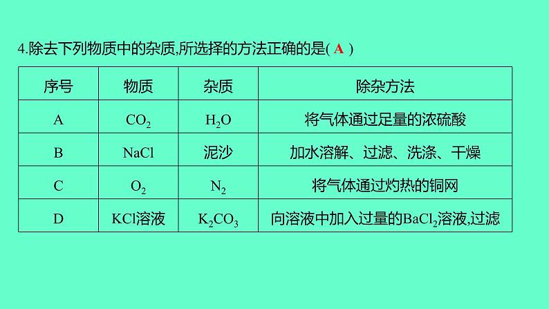 2024贵州中考一轮复习 人教版化学 阶段达标测试卷(一) 课件第5页