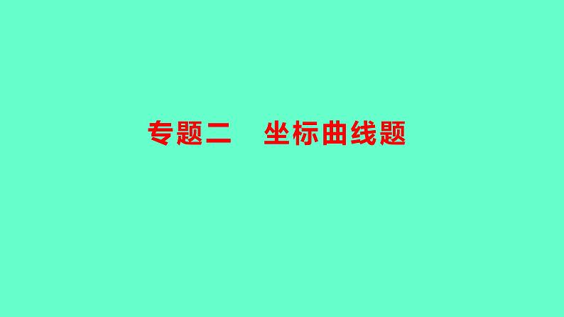 2024贵州中考一轮复习 人教版化学 热考专题 专题二 坐标曲线题 课件01