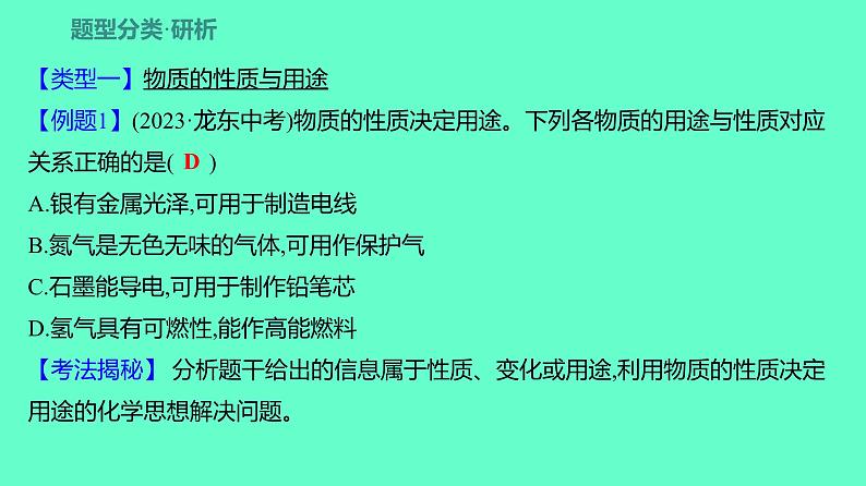 2024贵州中考一轮复习 人教版化学 热考专题 专题三 物质的转换与应用 课件第2页