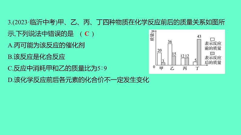 2024贵州中考一轮复习 人教版化学 技能提升专项训练五 化学中质量关系的应用 课件第4页