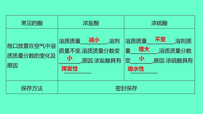 2024贵州中考一轮复习 人教版化学 教材基础复习 主题二 第五讲 课时5 常见的酸和碱 课件06