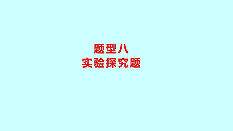 2024贵州中考复习 人教版化学 题型八 实验探究题 课件01