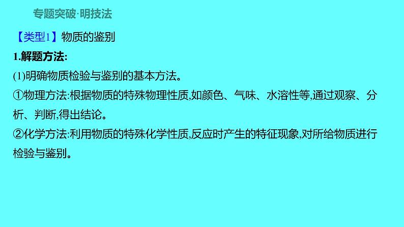 2024湖南中考复习 人教版化学 专题二 物质的鉴别、除杂、推断和转化 课件02