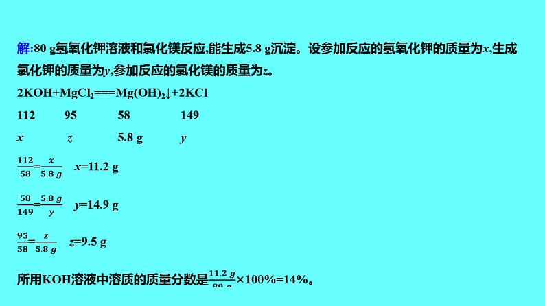 2024湖南中考复习 人教版化学 专题六 化学计算 课件第6页